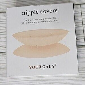 1 Pair Silicone Nipple Cover Adhesive Reusable Nipple Pasties Beige Color